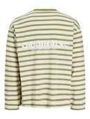 JACK & JONES JORISLINGTON TEE LS CREW NECK SN Cedar/ANTIQUE WHITE Freizeitshirts /-hemden JACK & JONES