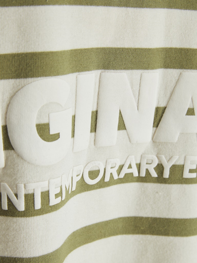 JACK & JONES JORISLINGTON TEE LS CREW NECK SN Cedar/ANTIQUE WHITE Freizeitshirts /-hemden JACK & JONES