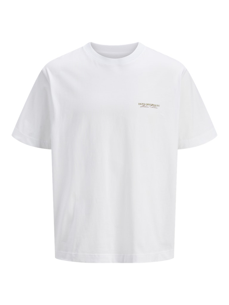 JACK & JONES JORISLINGTON TYPE TEE SS CREW NECK Antique White Freizeitshirts /-hemden JACK & JONES Bright White S