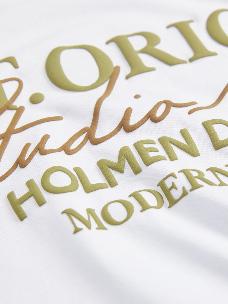 JACK & JONES JORISLINGTON TYPE TEE SS CREW NECK Antique White Freizeitshirts /-hemden JACK & JONES