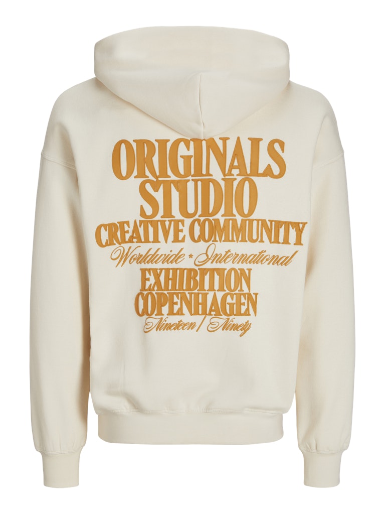 JACK & JONES JORROXBURY BACK SWEAT ZIP HOOD Antique White Freizeitjacken JACK & JONES