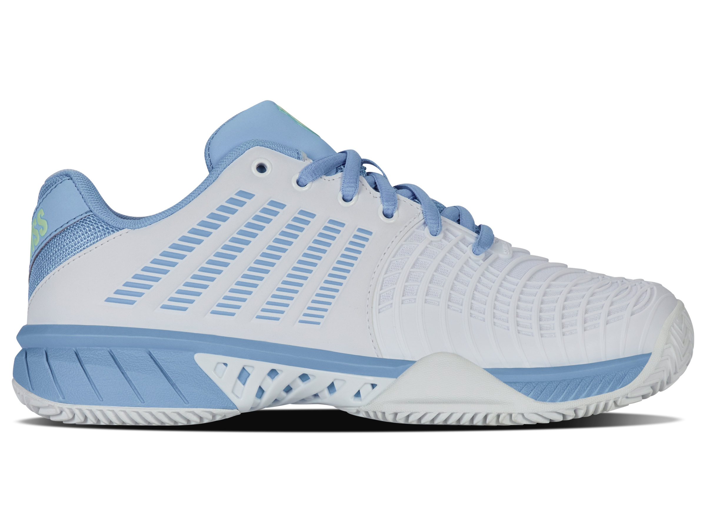 K-SWISS TENNIS EXPRESS LIGHT 3 HB Tennisschuhe K-SWISS TENNIS WHITE/DUTCH CANAL/PARADISE GREEN 37.5