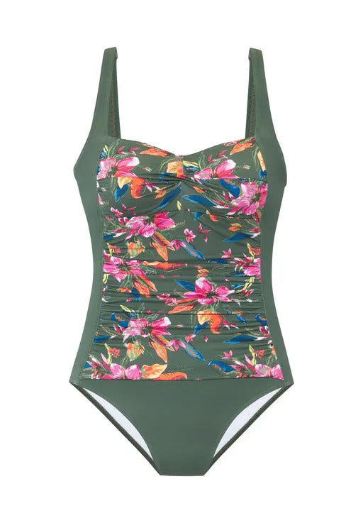 LASCANA Badeanzug B Badeanzug LASCANA oliv print 38/B