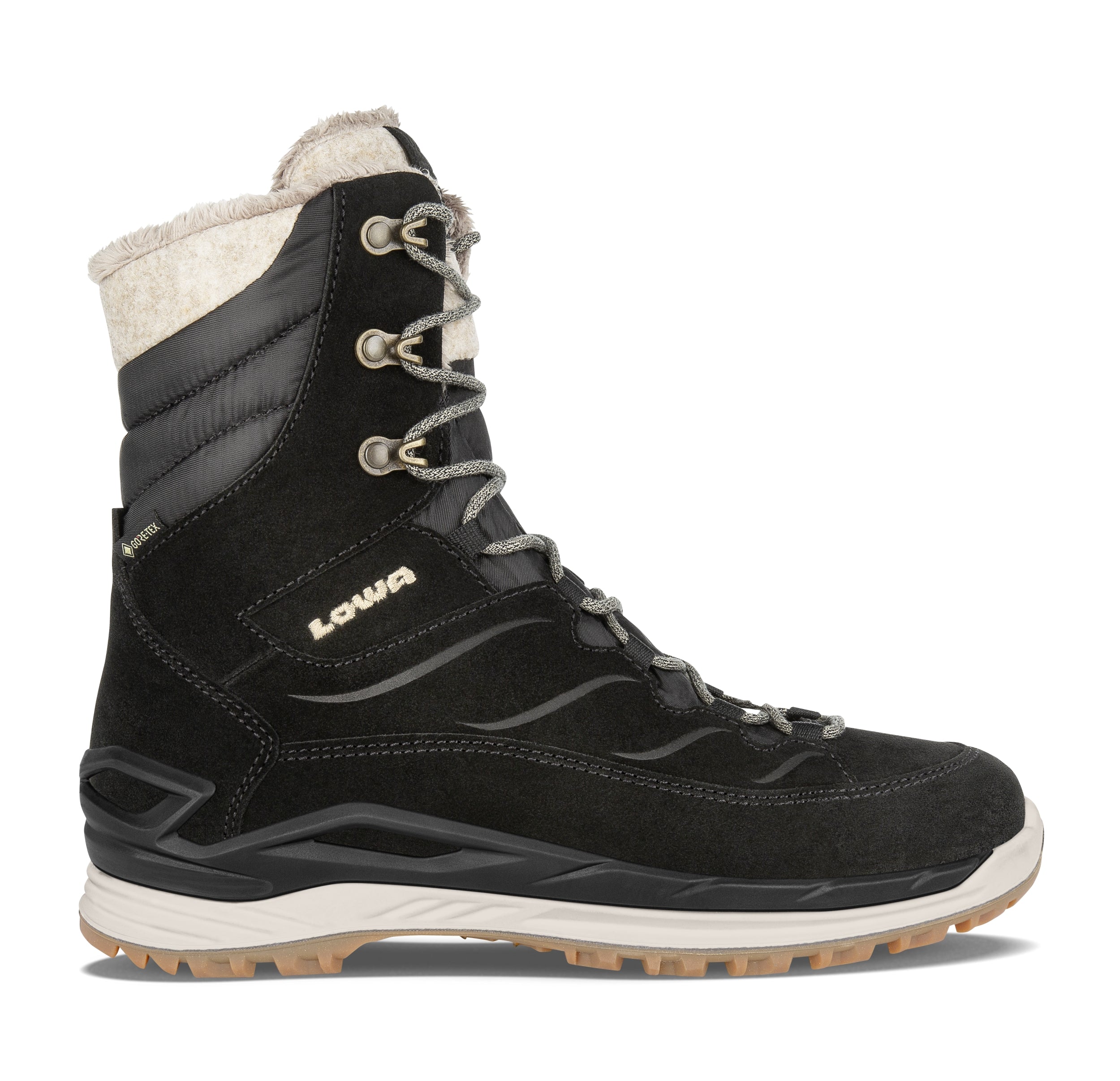 LOWA CALCETA EVO GTX Ws Winterstiefel LOWA 9932 SCHWARZ/CHAMPAGNER 36.5