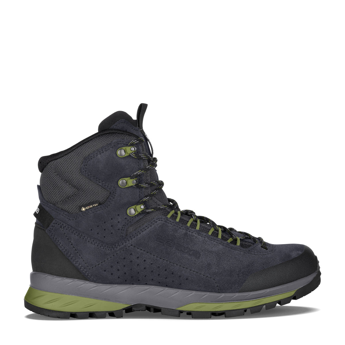 LOWA DELAGO GTX MID GRAU/SCHWARZ Trekkingschuhe LOWA NAVY/FARN 41.5