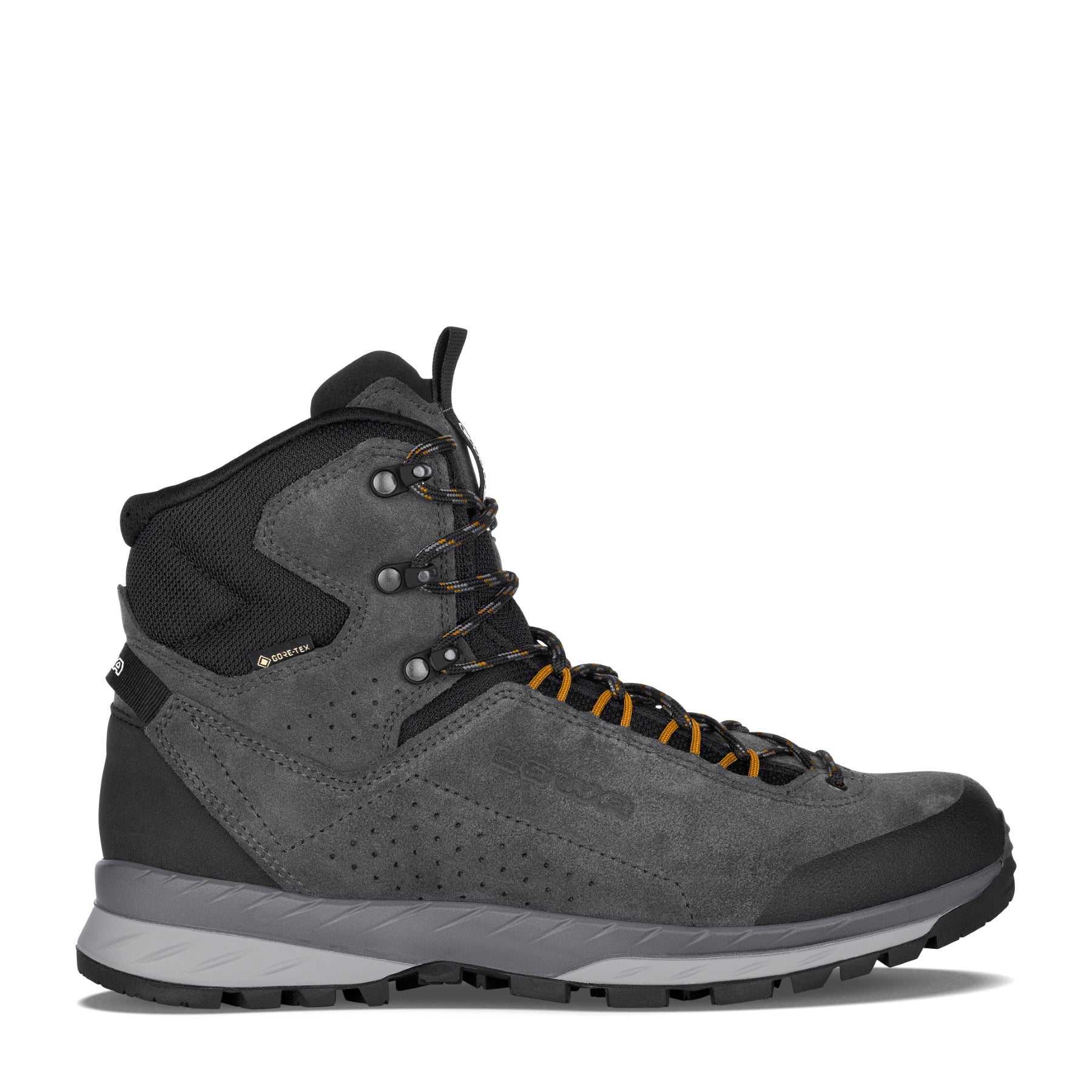 LOWA DELAGO GTX MID GRAU/SCHWARZ Trekkingschuhe LOWA GRAU/SCHWARZ 41