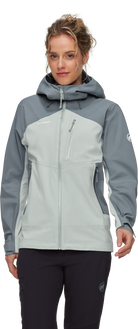 MAMMUT Alto Guide HS Hooded Jacket Women Wanderjacken MAMMUT silver sage-strata S