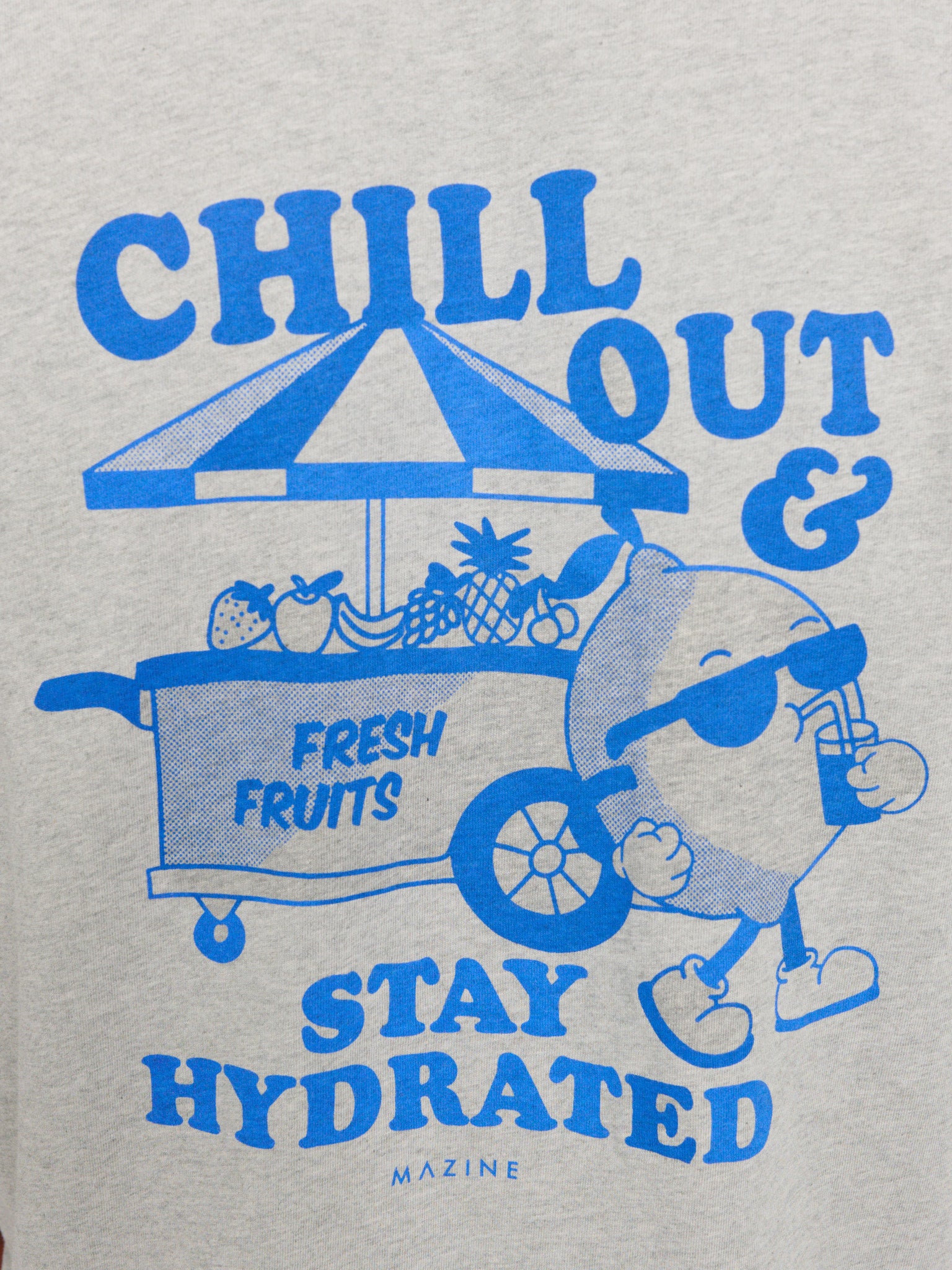MAZINE Back Print Theme T-Shirt Freizeitshirts /-hemden MAZINE