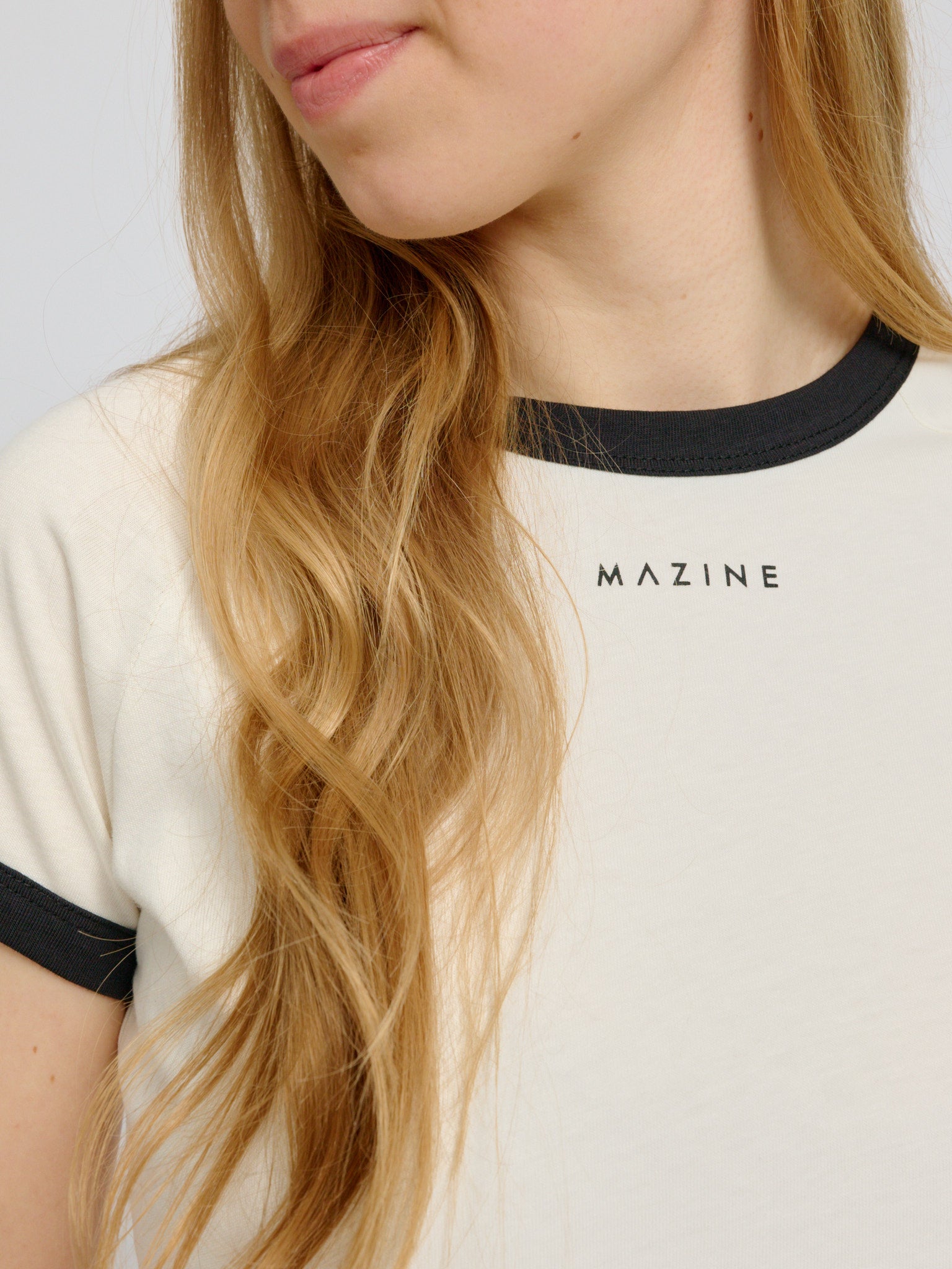 MAZINE Contrast Bindings T-Shirt Freizeitshirts /-blusen MAZINE