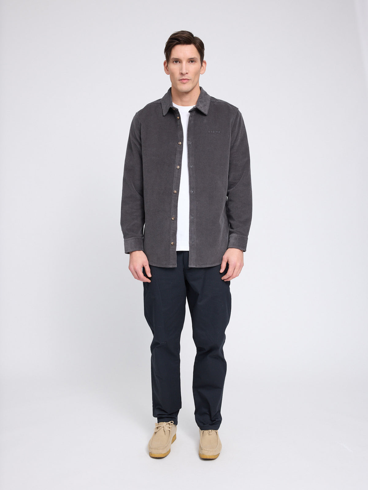 MAZINE Corduroy Shirt Freizeitshirts /-hemden MAZINE anthra S