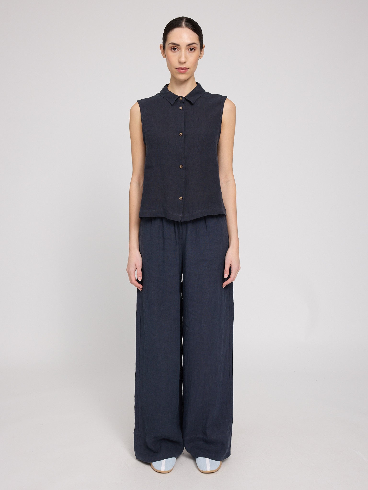 MAZINE Sleeveless Linen Shirt Freizeitshirts /-blusen MAZINE