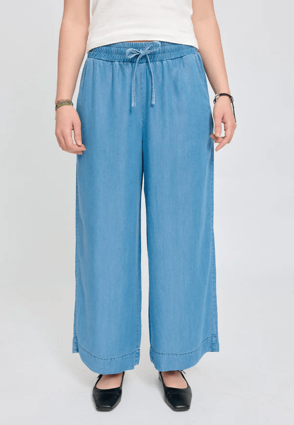 MAZINE Wide Leg Tencel Pants Elastic Freizeithosen MAZINE