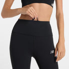 NEW BALANCE NB Sleek High Rise Legging 27" Black BK Laufhosen NEW BALANCE