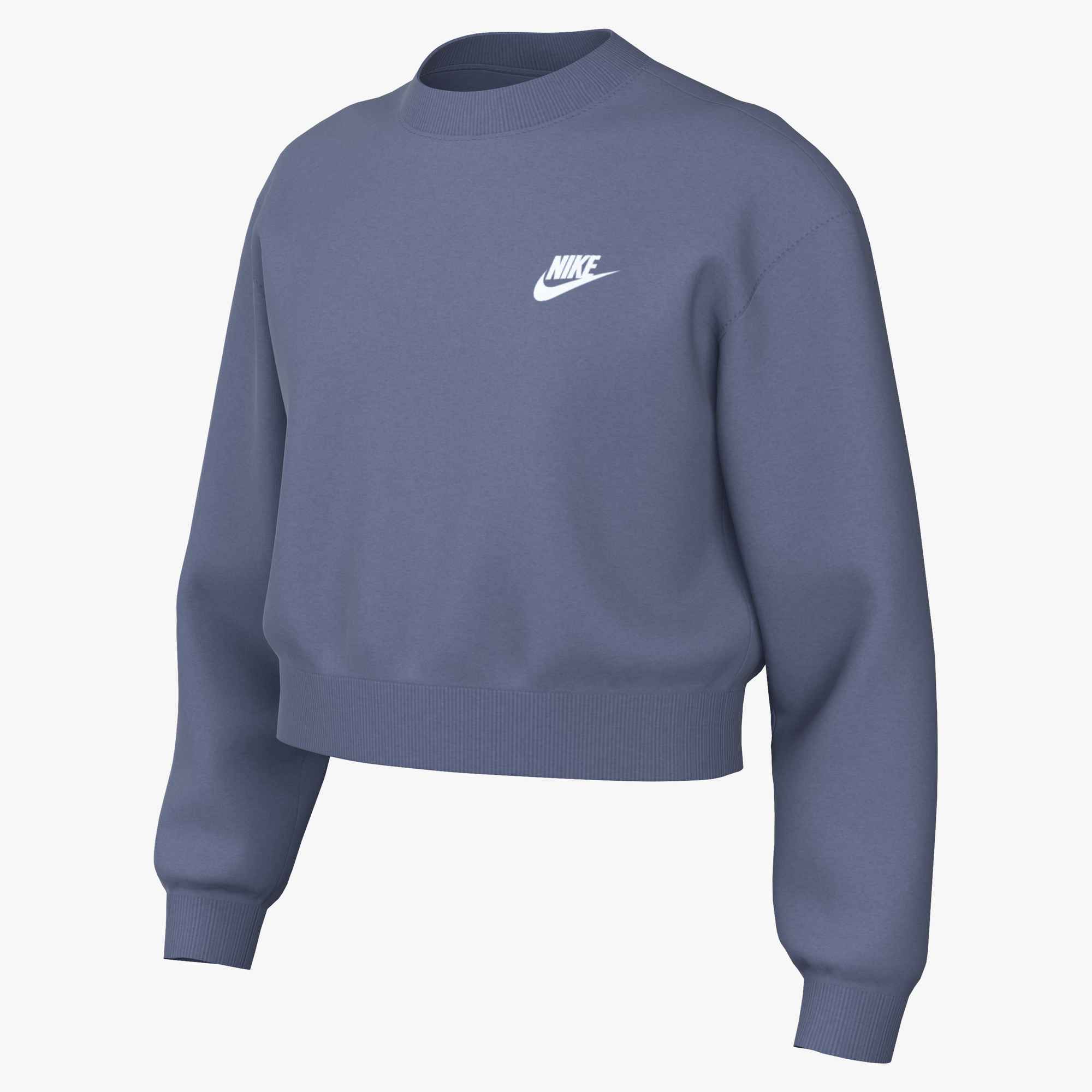 NIKE G NSW CLUB FLC BXY CRW LBR Pullover & Fleece NIKE WORLD INDIGO/CELESTINE BLUE/WH XS