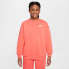 NIKE G NSW CLUB FLC OVRSZD CREW LBR Trainingsjacken NIKE 814 MAGIC EMBER/WHITE XS