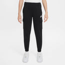 NIKE K NSW CLUB FLC CRGO PNT LBR 010 BLACK/BLACK/WHITE Freizeithosen NIKE 010 BLACK/BLACK/WHITE S