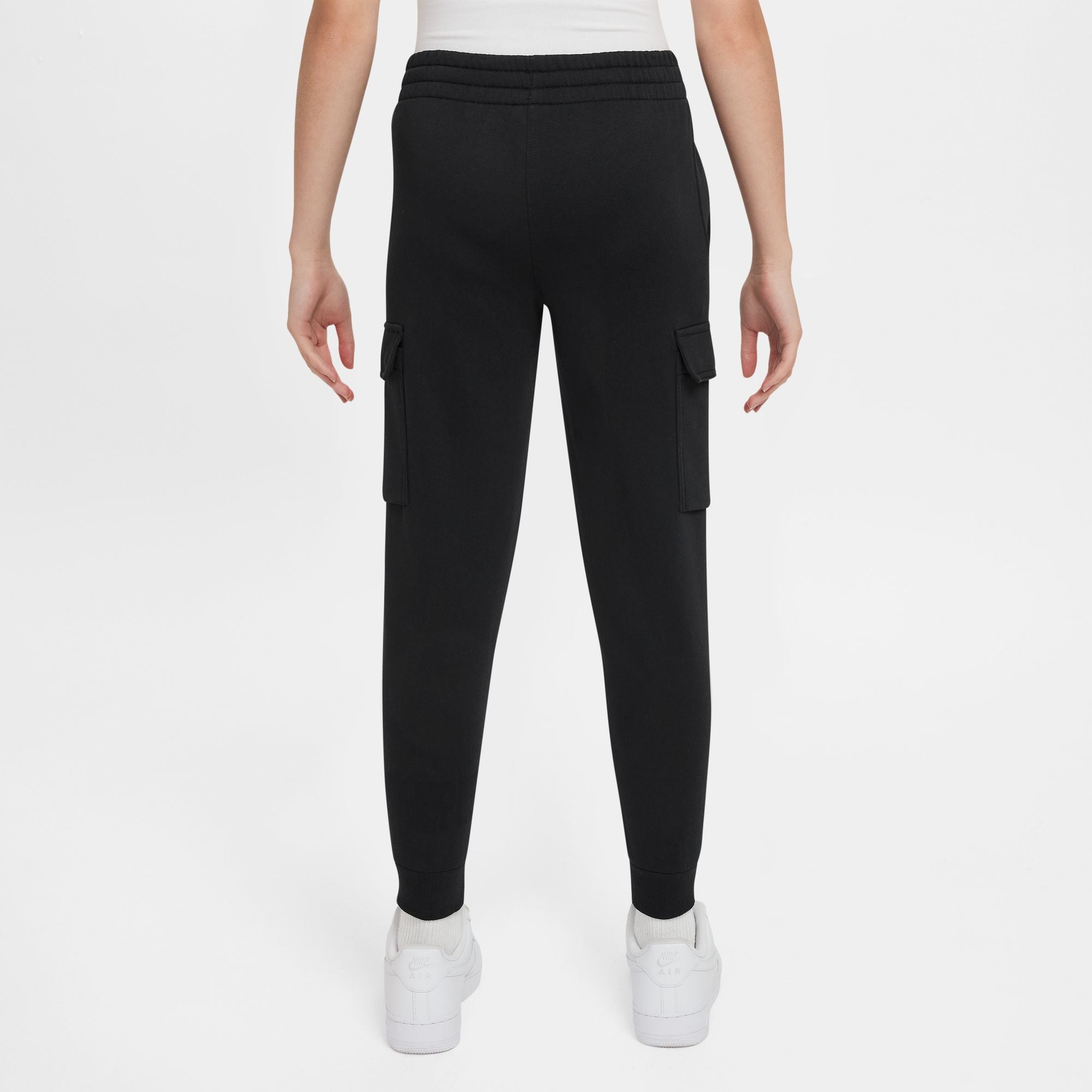 NIKE K NSW CLUB FLC CRGO PNT LBR 010 BLACK/BLACK/WHITE Freizeithosen NIKE