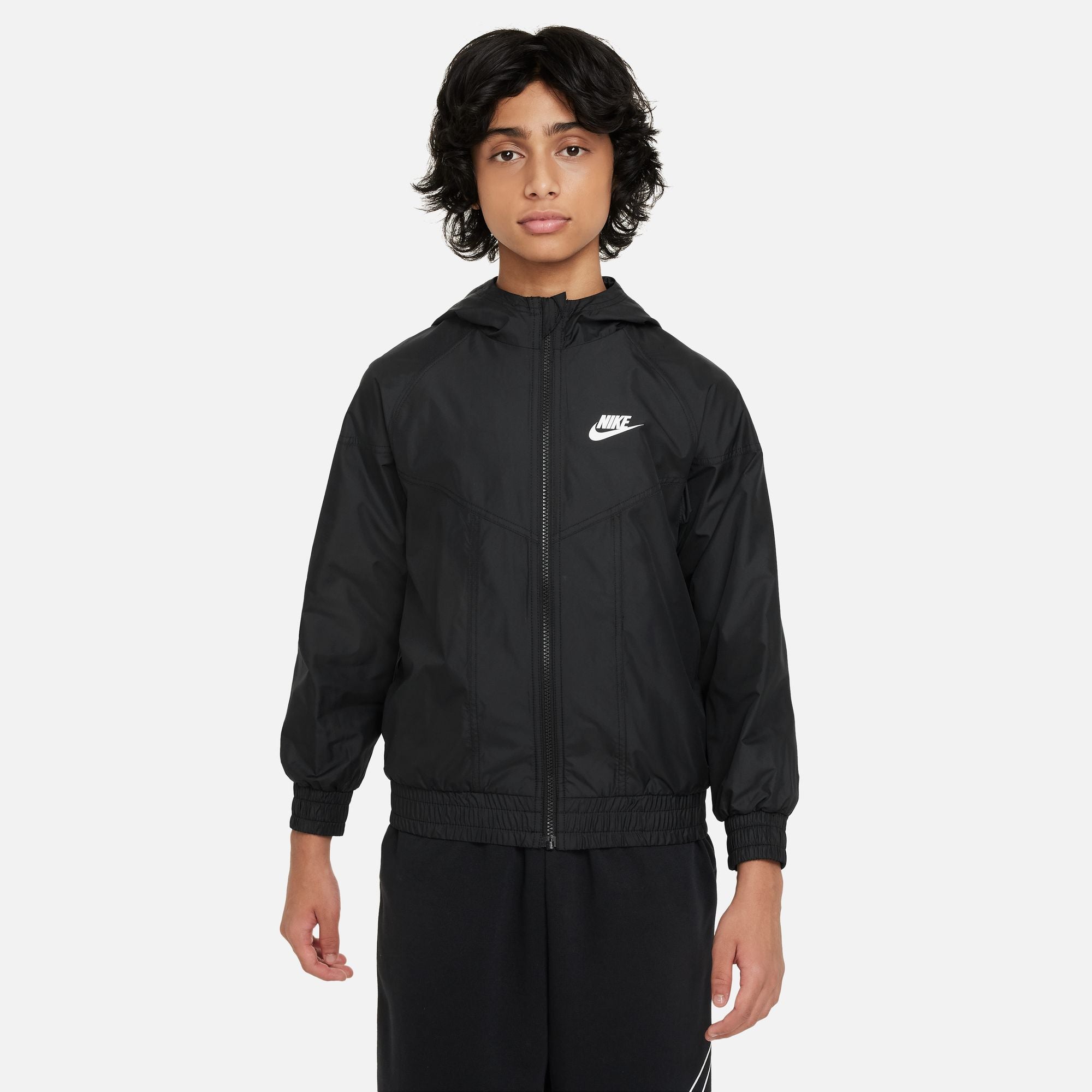 NIKE K NSW WR HD JKT Pullover & Fleece NIKE BLACK/BLACK/BLACK/WHITE S