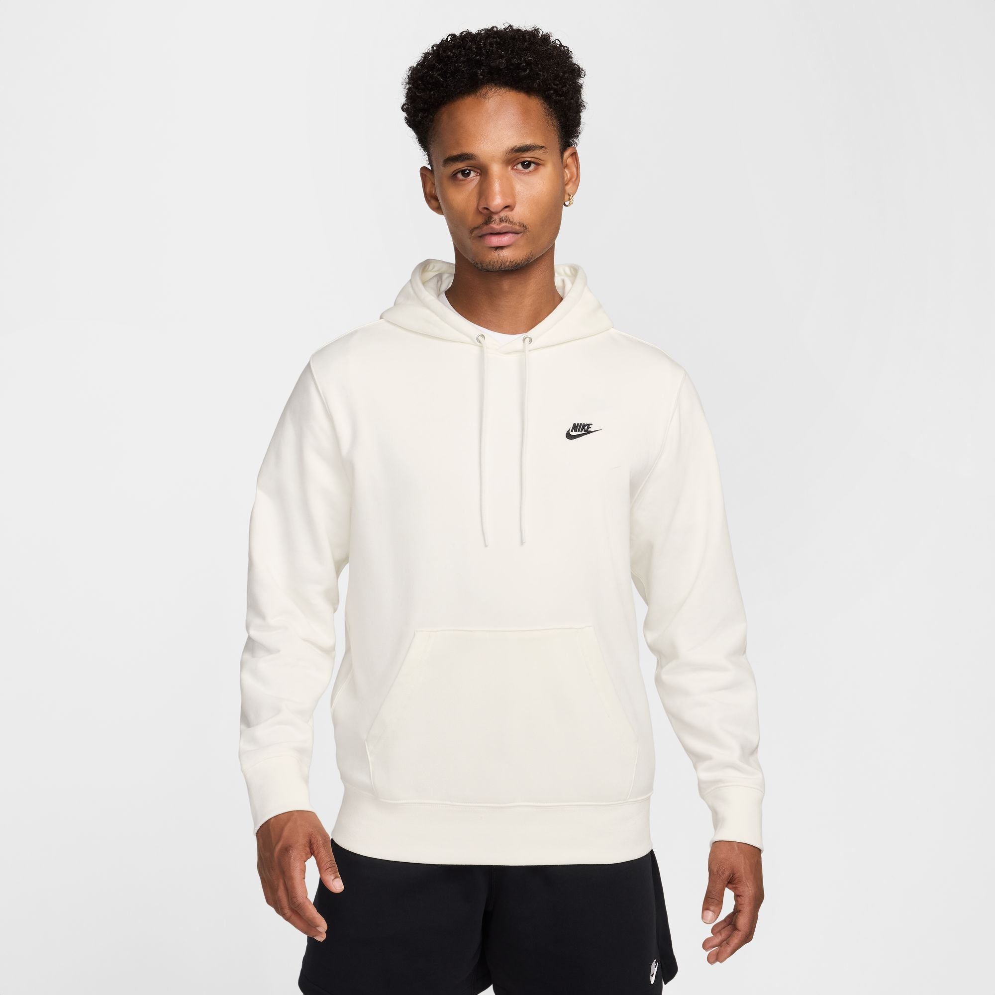 NIKE M NK CLUB FT PO HOODIE Fußballoberteile NIKE SAIL/SAIL/BLACK S