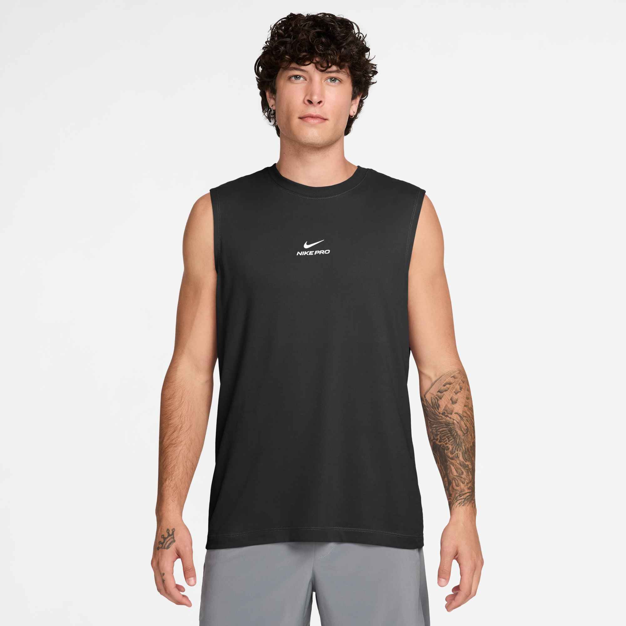 NIKE M NK DF TEE STD SL NIKE PRO Trainingsshirts NIKE Black S