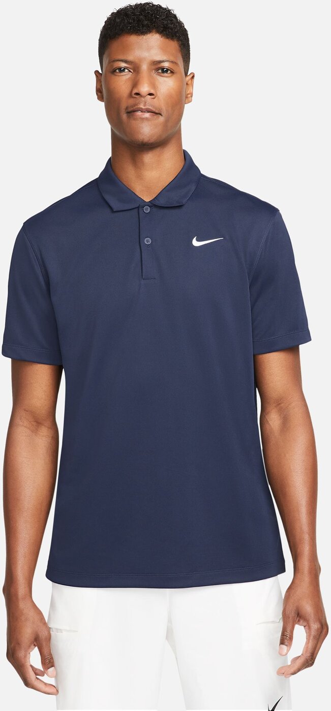 NIKE Herren Polo M NKCT DF POLO SOLID Tennisoberteile NIKE OBSIDIAN/WHITE S