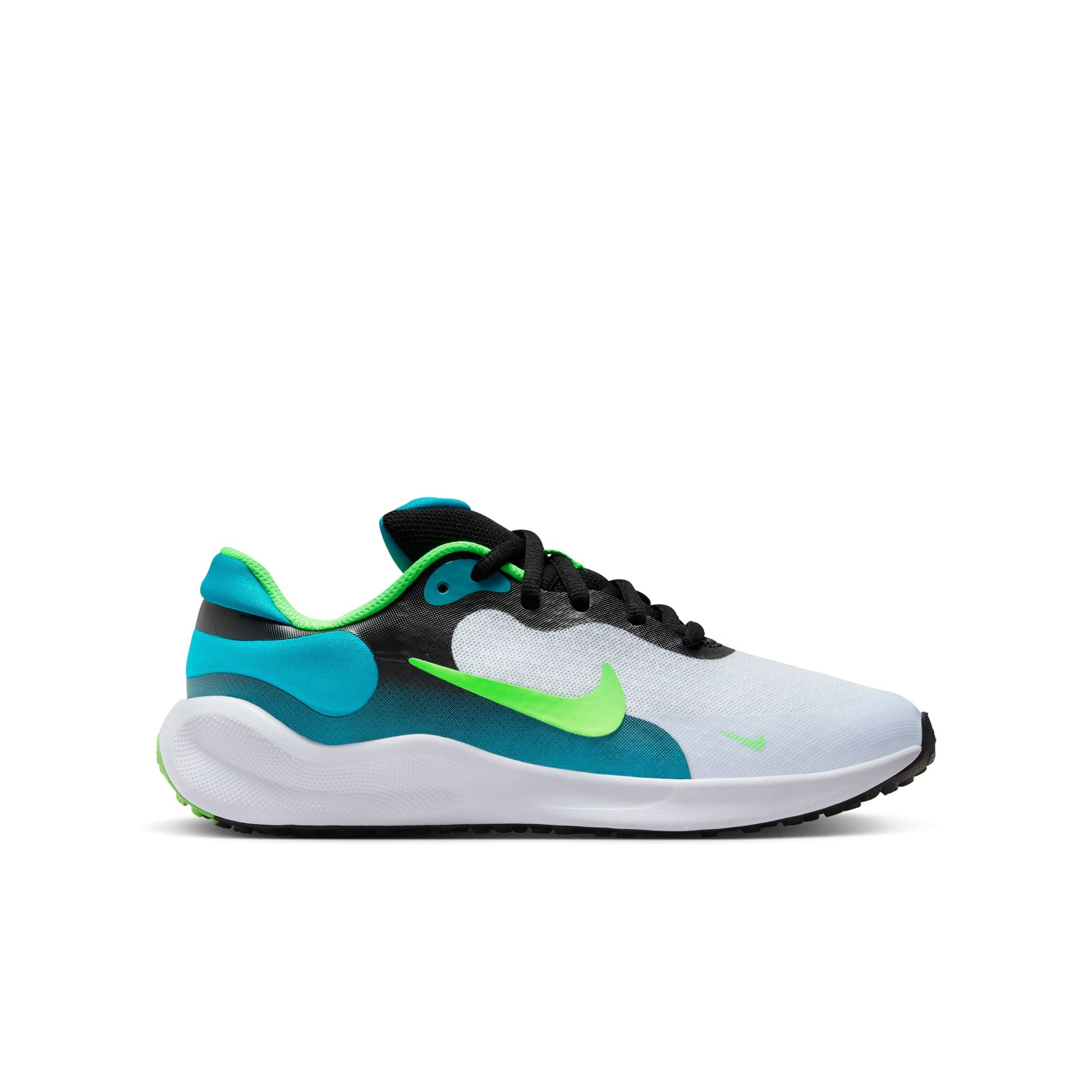 NIKE NIKE REVOLUTION 7 (GS) Neutral NIKE BLACK/GREEN STRIKE-FOOTBAL 36.5