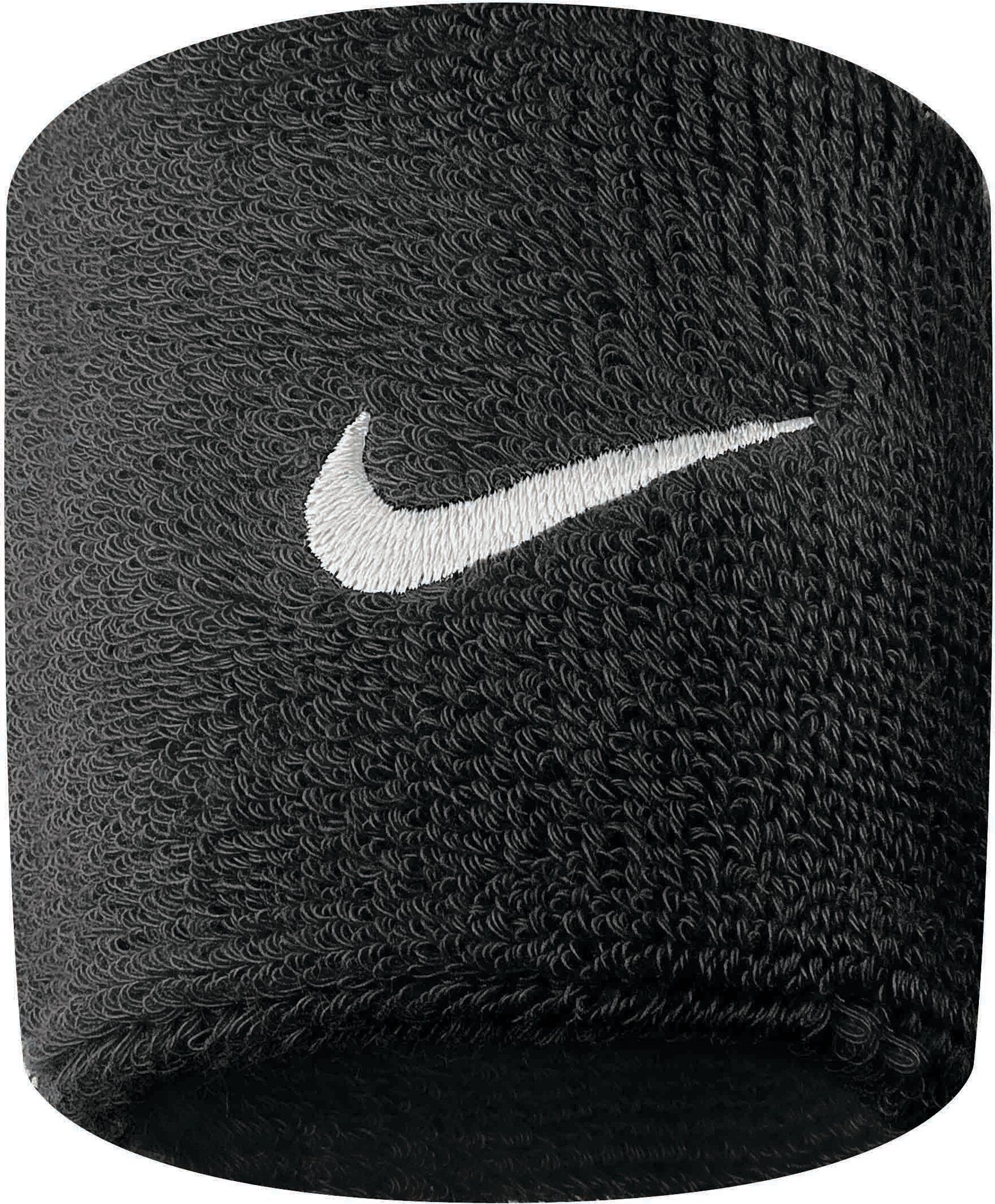 NIKE NIKE SWOOSH WRISTBANDS Fußballzubehör NIKE BLACK/WHITE -