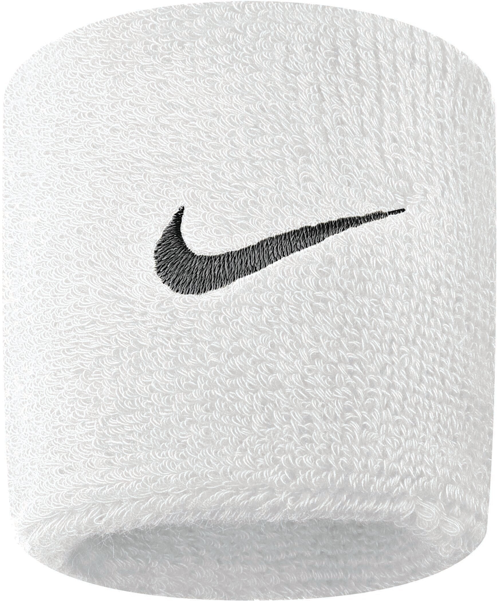 NIKE NIKE SWOOSH WRISTBANDS Fußballzubehör NIKE WHITE/BLACK -