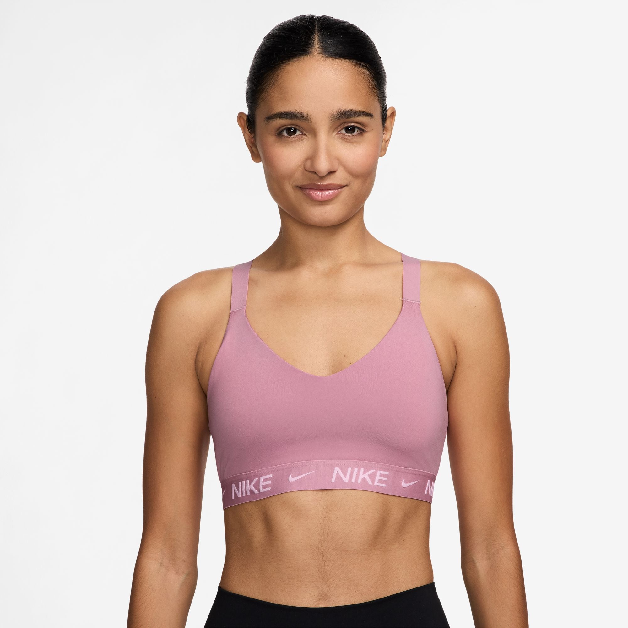 NIKE W NK DF INDY MED SPT BRA BHs NIKE ELEMENTAL PINK/PINK FOAM XS