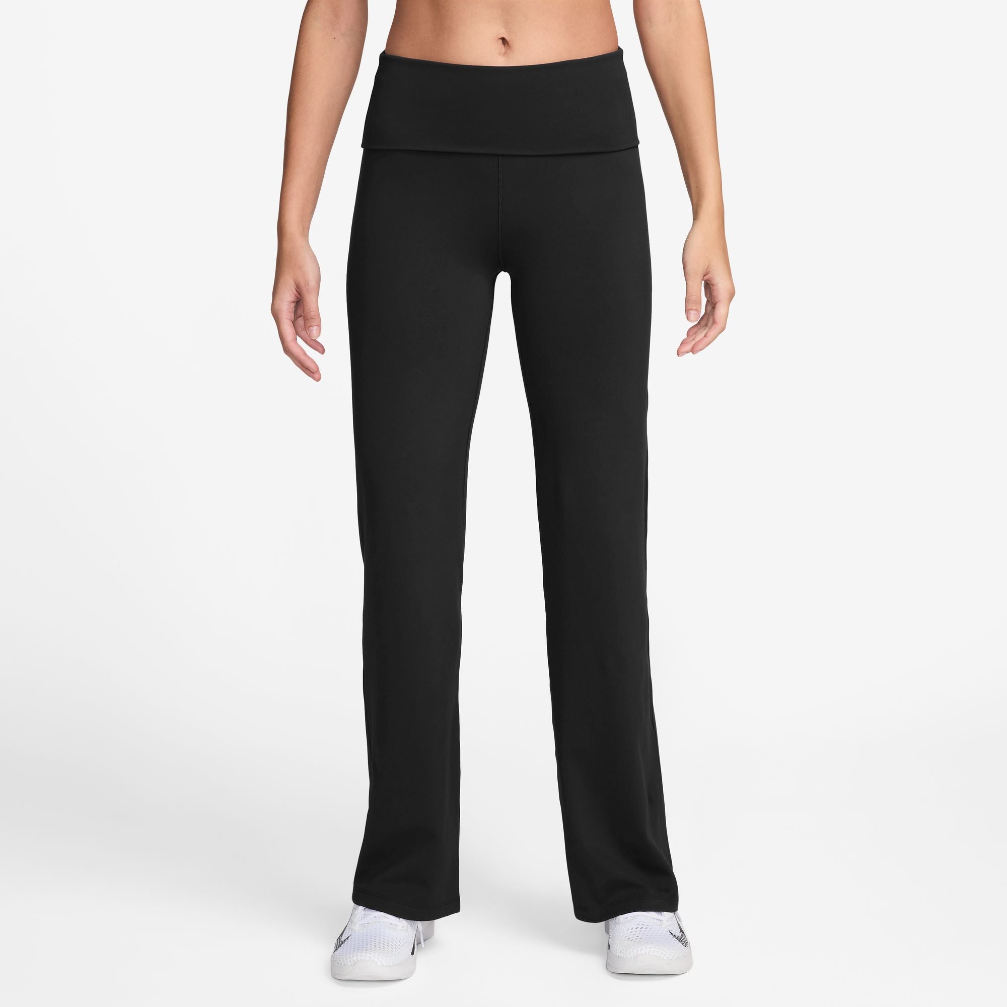 NIKE W NK DF ONE HR FLDOVR PANT Trainingshosen & Jogginghosen NIKE BLACK/BLACK XS