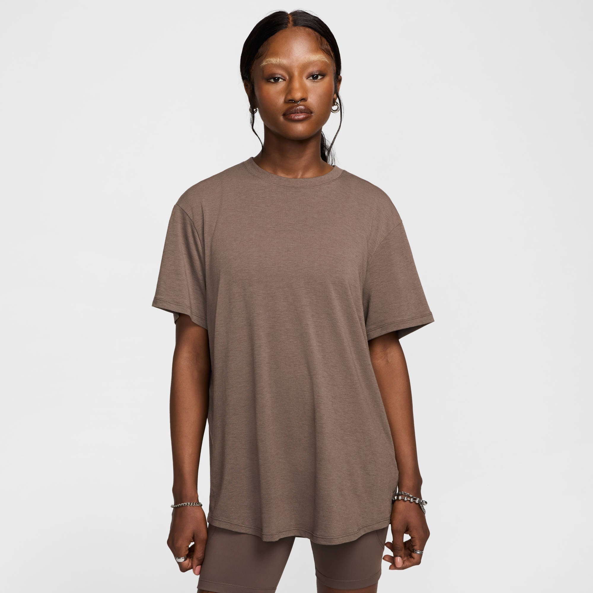 NIKE W NK ONE RELAXED DF SS TOP Trainingsshirts NIKE IRONSTONE/BLACK XS