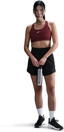 NIKE W NK SWSH MED SPT BRA BHs NIKE 619 DARK TEAM RED/WHITE XS