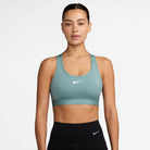 NIKE W NK SWSH MED SPT BRA BHs NIKE BLACK/LEGEND BLUE/LEGEND BLUE XS