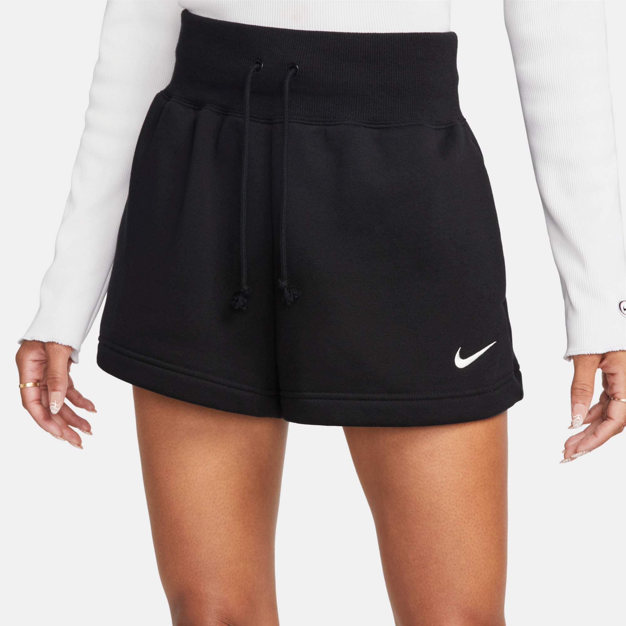 NIKE W NSW PHNX FLC HR SHORT Trainingshosen & Jogginghosen NIKE BLACK/SAIL XS