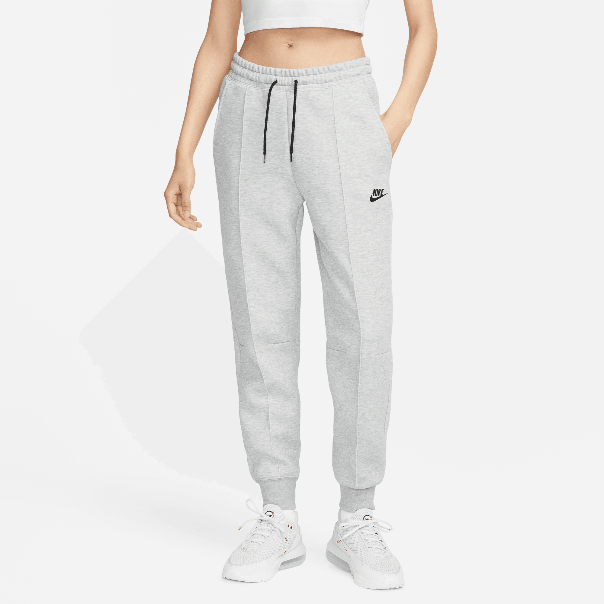 NIKE W NSW TCH FLC MR JGGR Damen Freizeit-, Sport-, Trainingshose Trainingshosen & Jogginghosen NIKE DK GREY HEATHER/BLACK XS