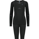 ODLO Damen Set Set long FUNDAMENTALS PERFORMANCE WARM Unterwäsche Sets ODLO 60056 black - odlo graphite gr XS