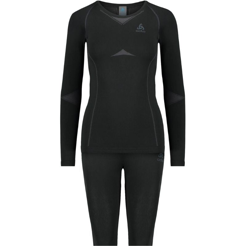 ODLO Damen Set Set long FUNDAMENTALS PERFORMANCE WARM Unterwäsche Sets ODLO 60056 black - odlo graphite gr XS