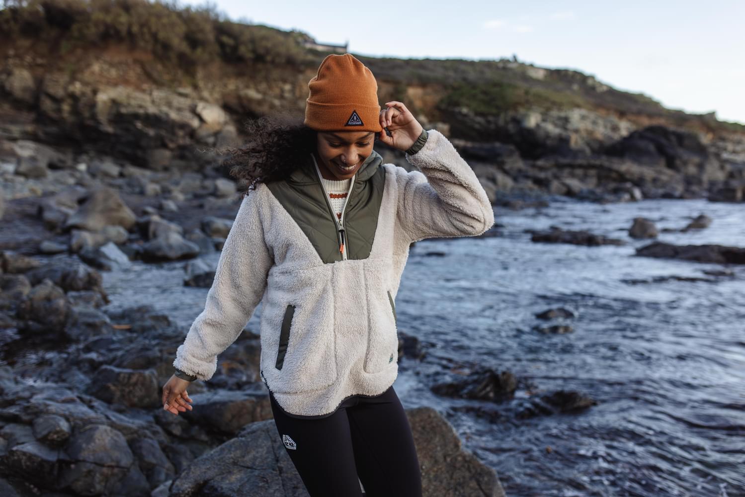 Passenger Beaumont Recycled Sherpa Hooded Fleece infinity teel Fleecejacken & Pullover Passenger