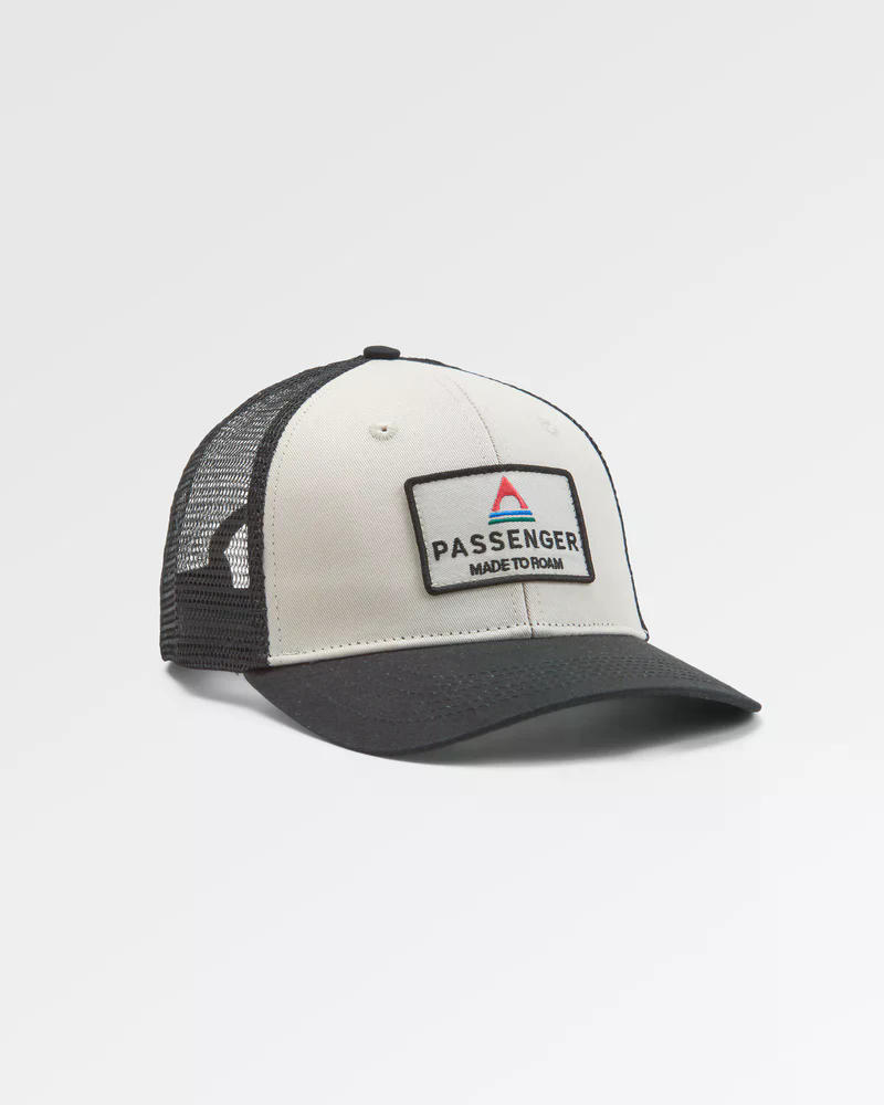 PASSENGER CORE ORGANIC COTTON TRUCKER CAP Caps PASSENGER BLACK/WHITE -