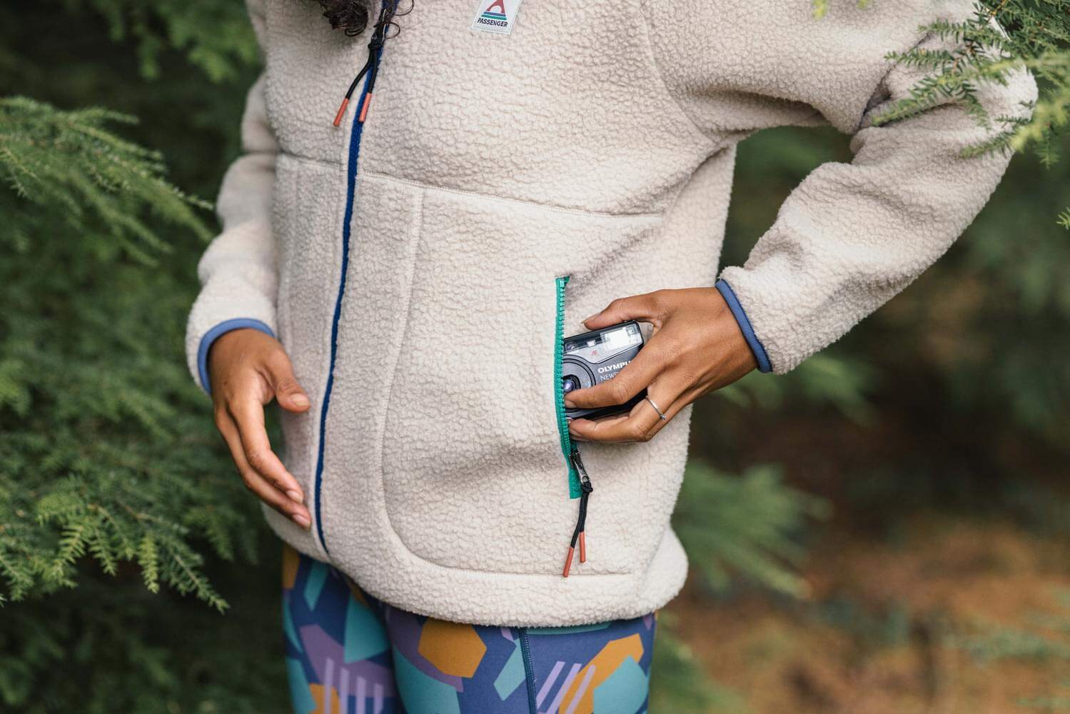 Passenger Fairbanks 2.0 Full Zip Recycled Sherpa Fleece infinity teel Fleecejacken & Pullover Passenger