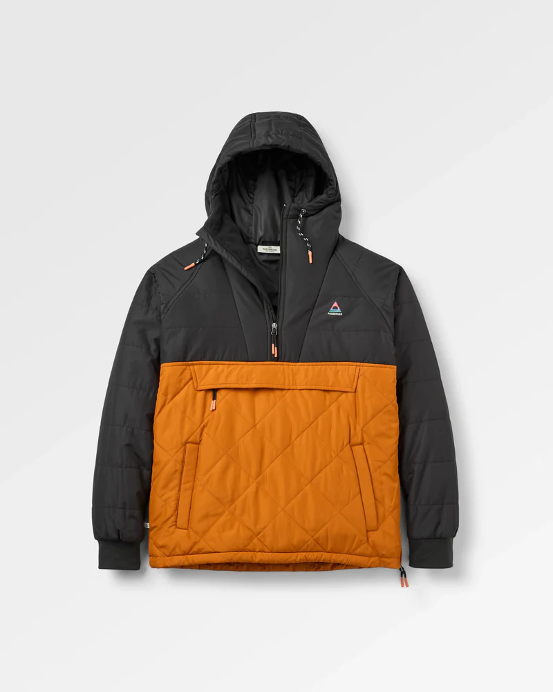 PASSENGER OCEANIC RECYCLED INSULATED 1/2 ZIP JKT Fleecejacken & Pullover PASSENGER BLACK/RETRO ORA S