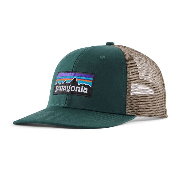PATAGONIA P-6 Logo Trucker Hat WHRL Caps PATAGONIA cascade green -