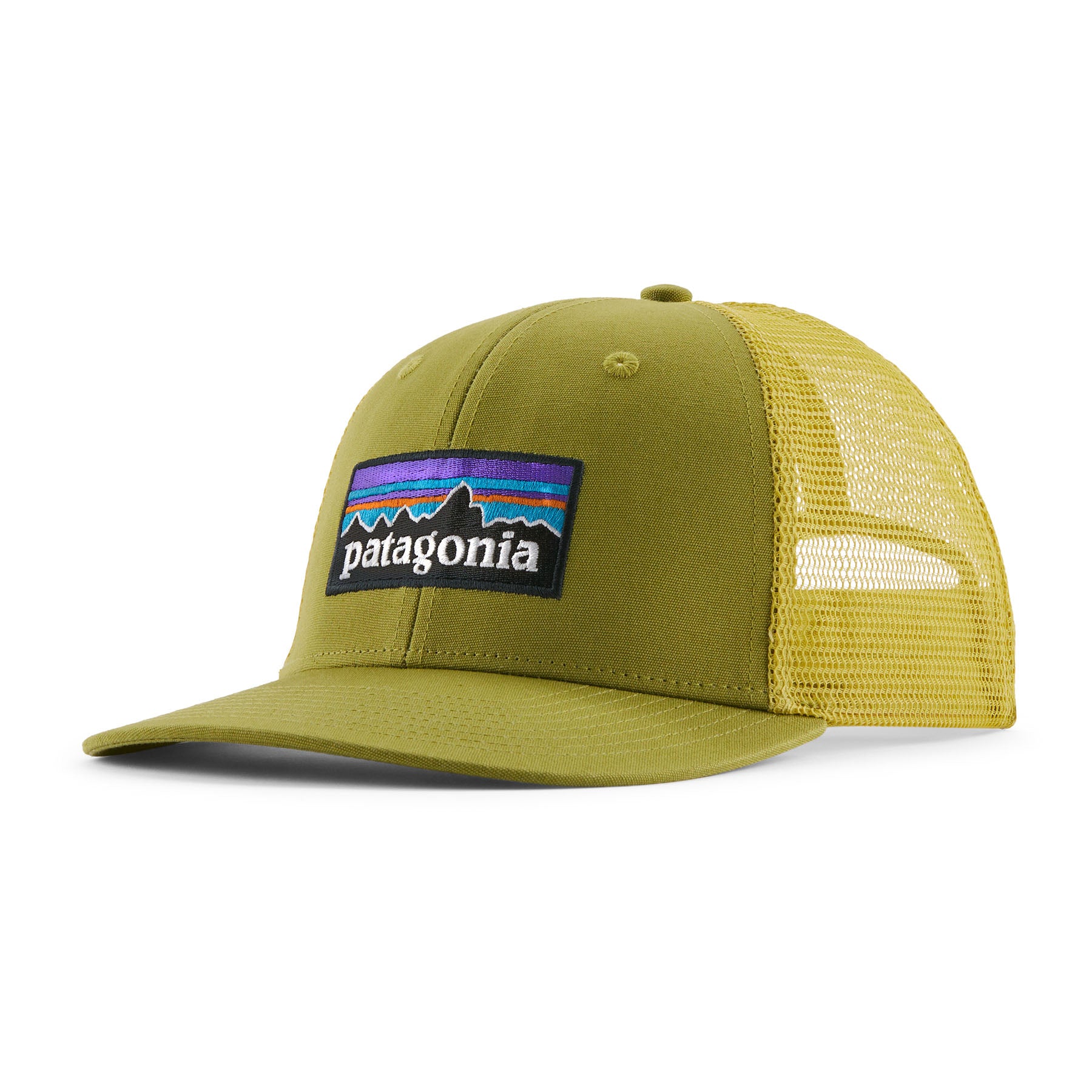 PATAGONIA P-6 Logo Trucker Hat WHRL Caps PATAGONIA GRZG -