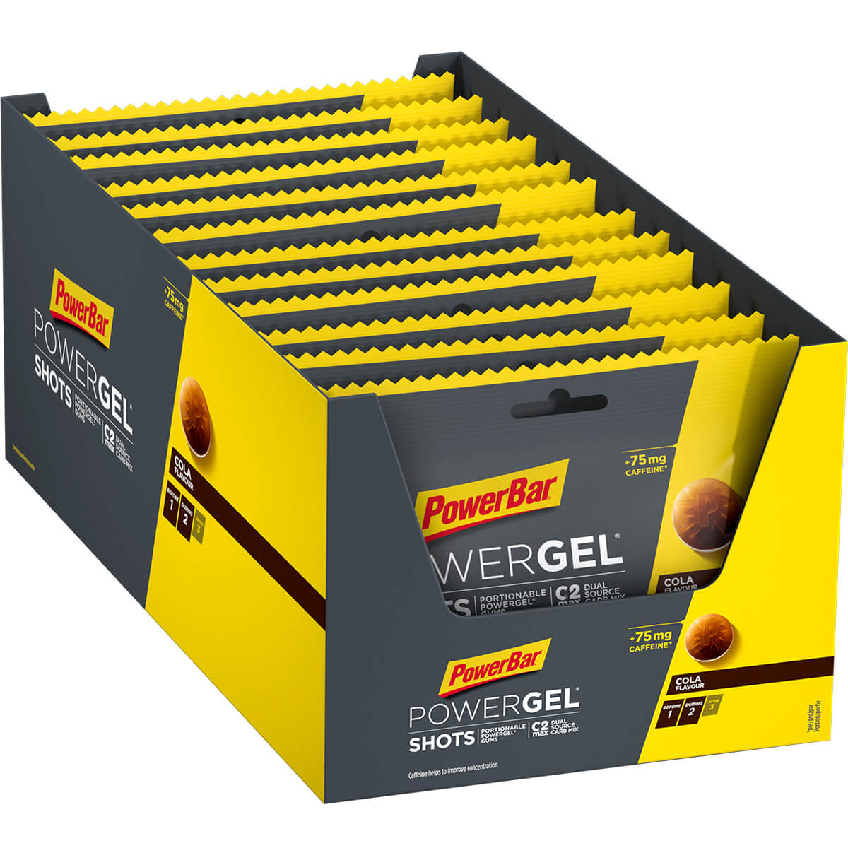 POWERBAR PowerGel Shots Cola (24x60g) Sportnahrung POWERBAR 0 Cola (with caffeine) -