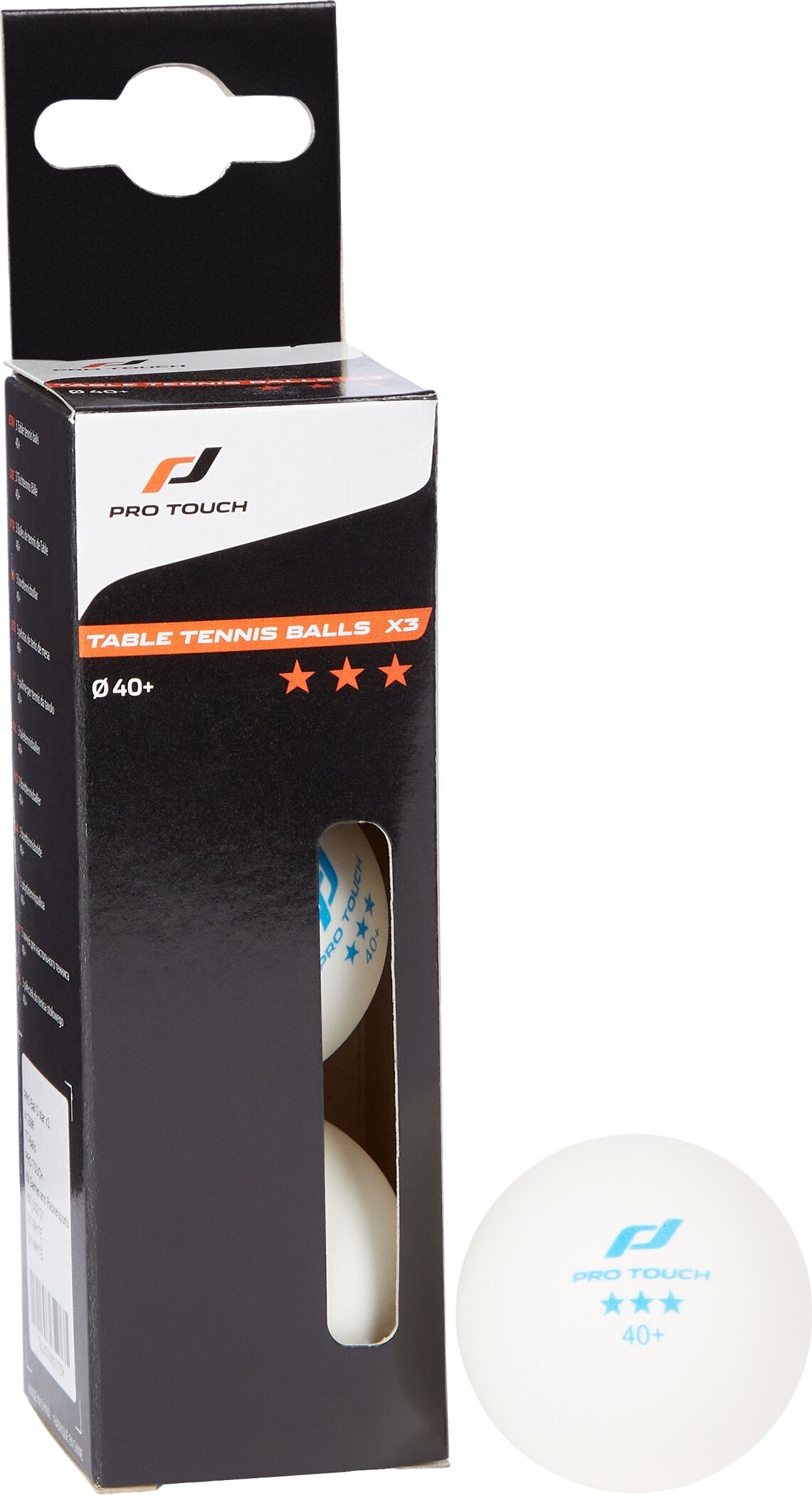 PRO TOUCH TT-Ball PRO Ball 3 star x3 Tischtennis PRO TOUCH WHITE -