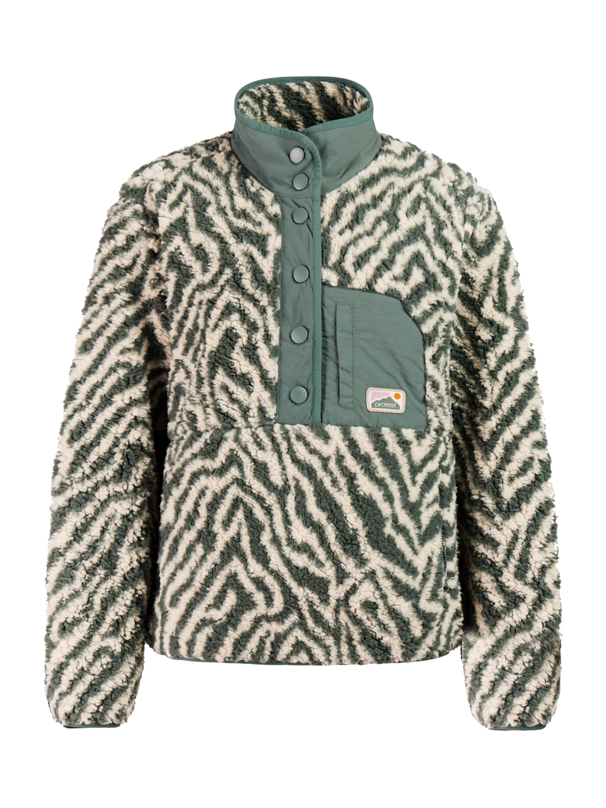 PROTEST PRTJosey 1/4 button top Freizeitpullover PROTEST Evergreen 34