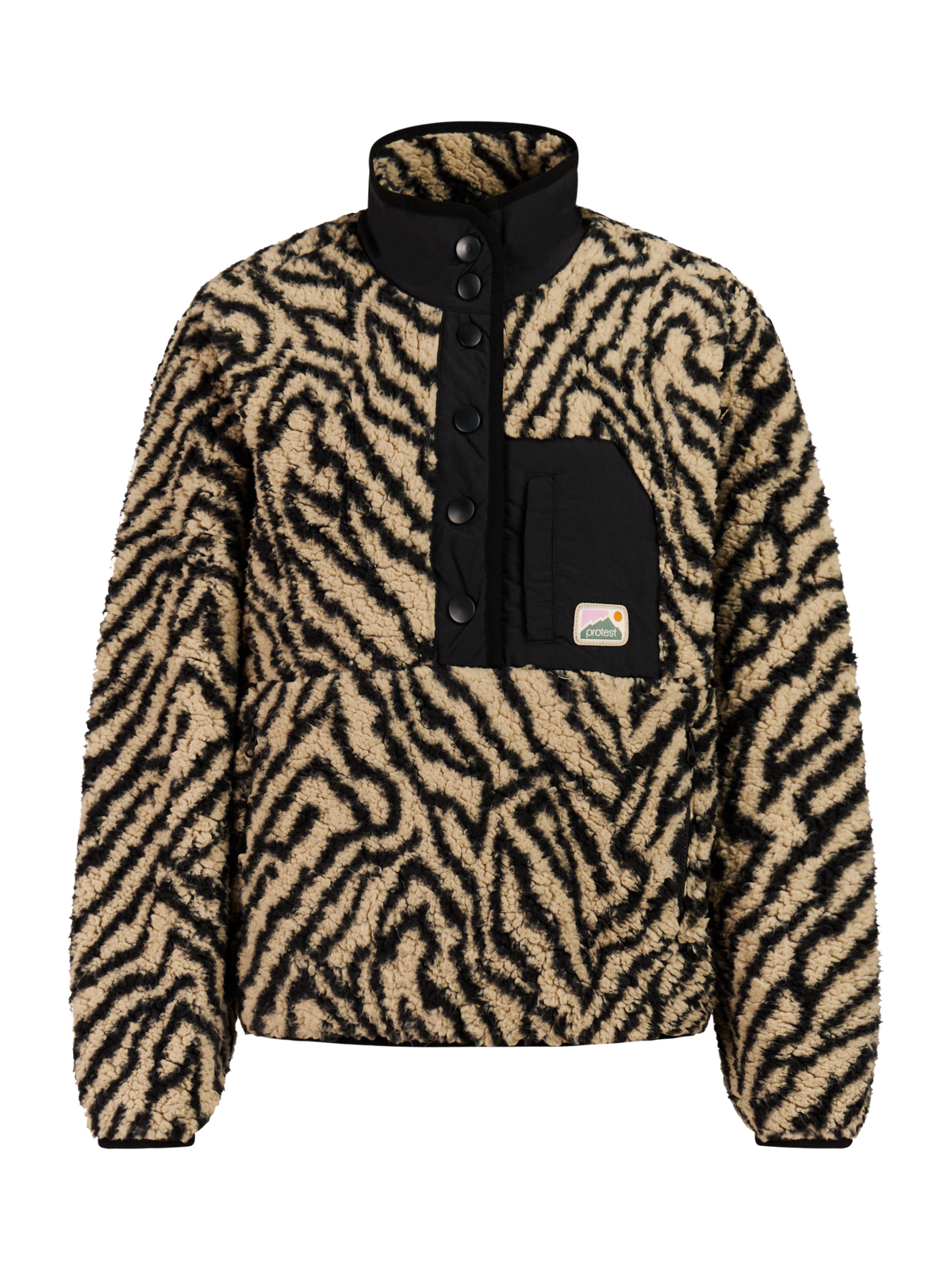 PROTEST PRTJosey 1/4 button top Freizeitpullover PROTEST BambooBeige 34