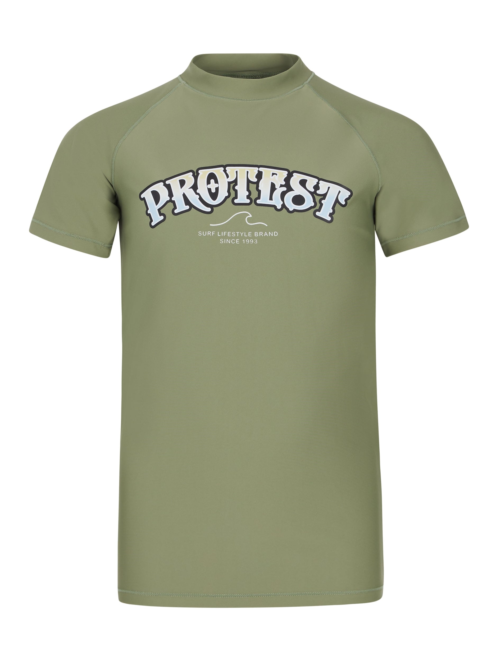 PROTEST PRTNIZZO JR rashguard short sleeves PROTEST Artichoke green 104