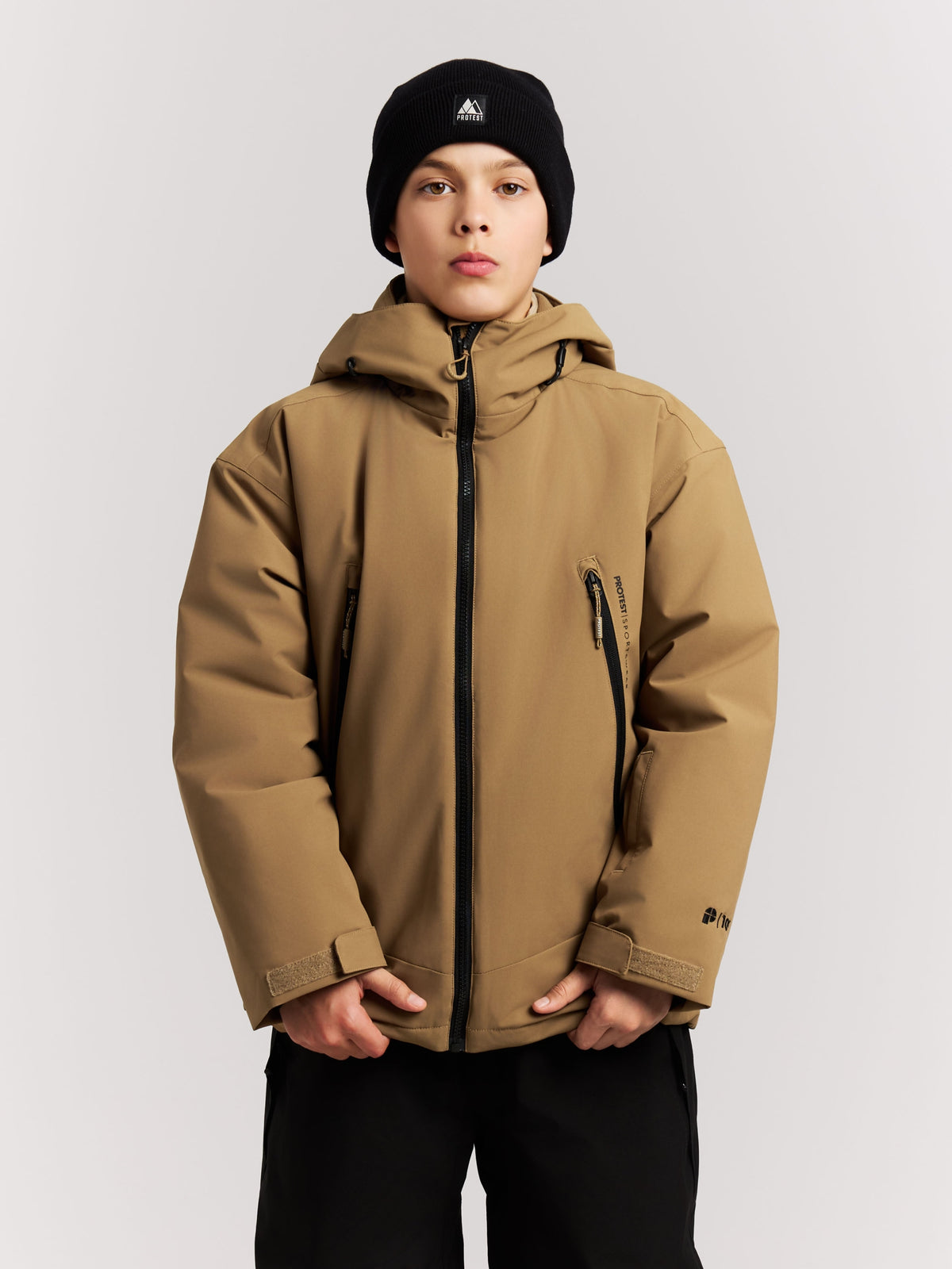 PROTEST PRTVince JR snowjacket Skijacken PROTEST Sandy Brown 140