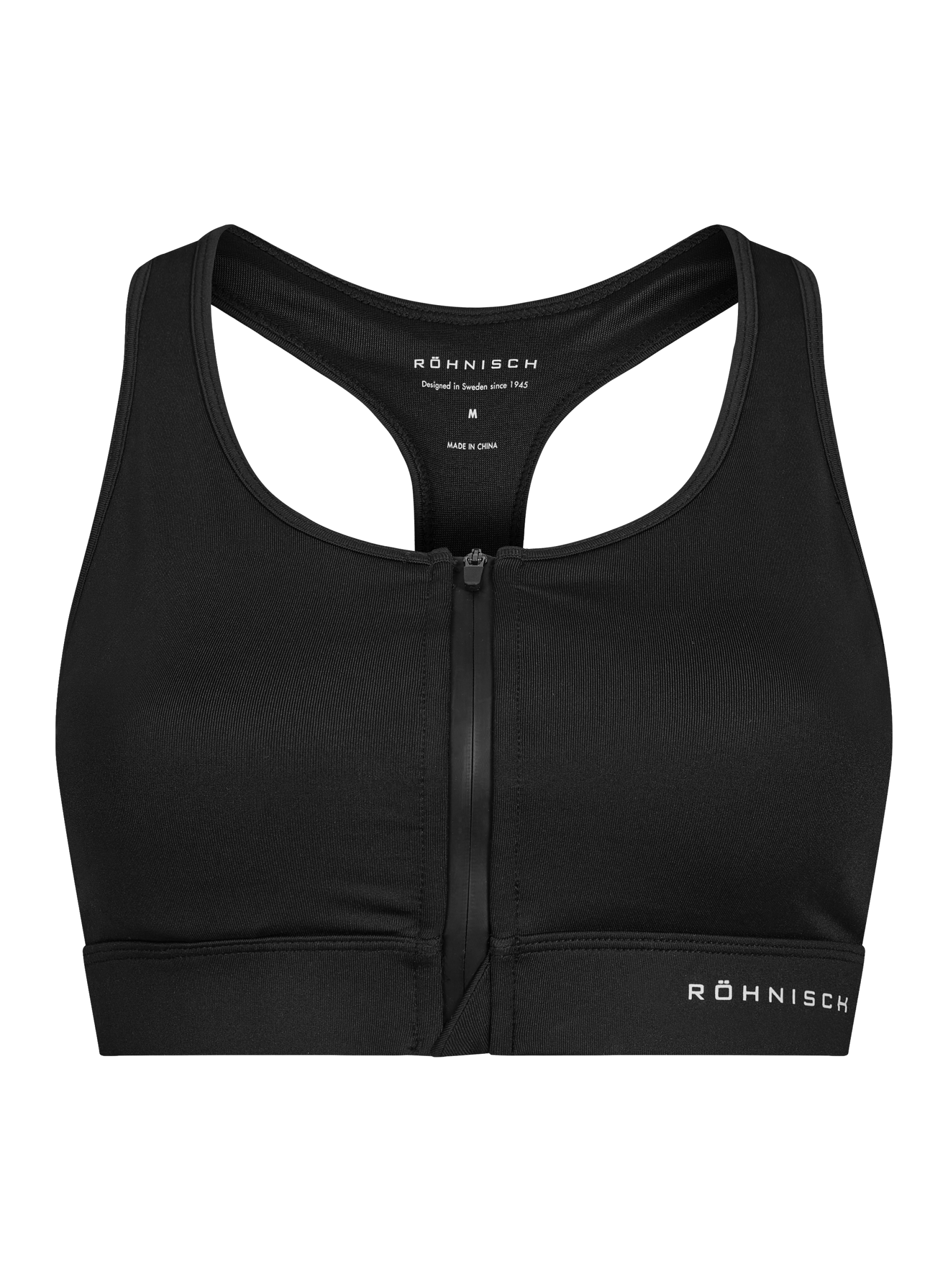 RÖHNISCH Essential Zip Sportsbra Black BHs RÖHNISCH Black S